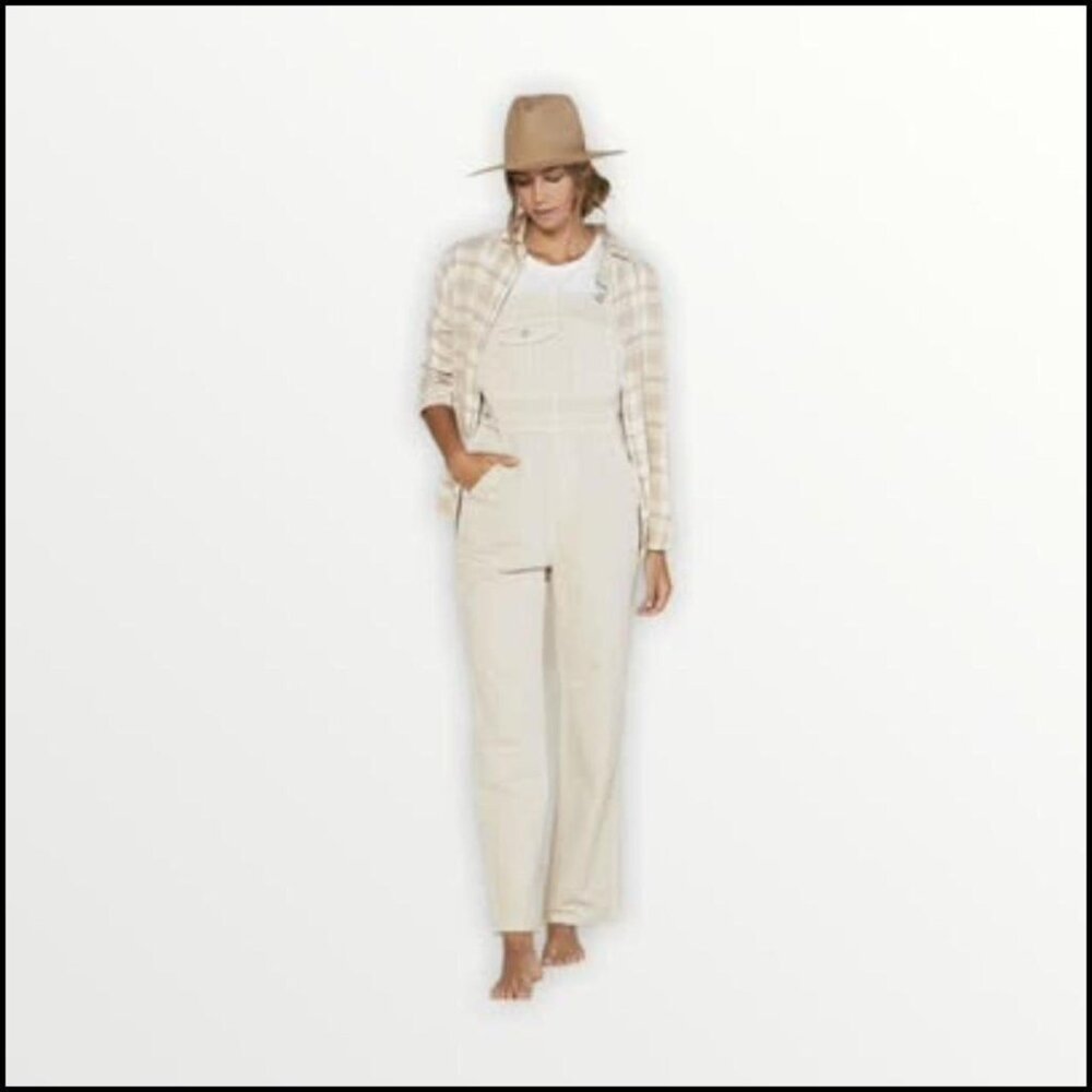 Outerknown Overalls Cream Size Small